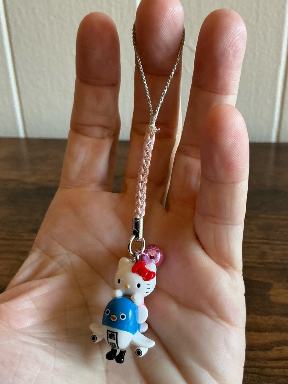 Vintage Sanrio 2013 Hello Kitty Narita Limited Unari-kun collab cell phone Charm